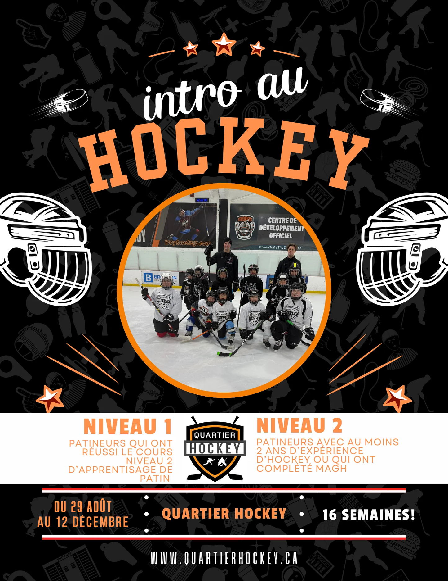 Fall 2026 INTRO TO HOCKEY (Level 1 & 2) - 16 weeks